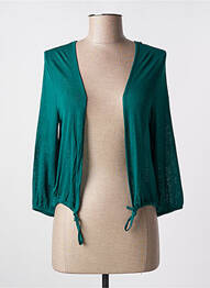 Gilet manches longues resserrée sur le bas vert clair STREET ONE femme