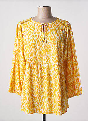 Blouse imprimé fantaisie manches longues jaune STREET ONE femme