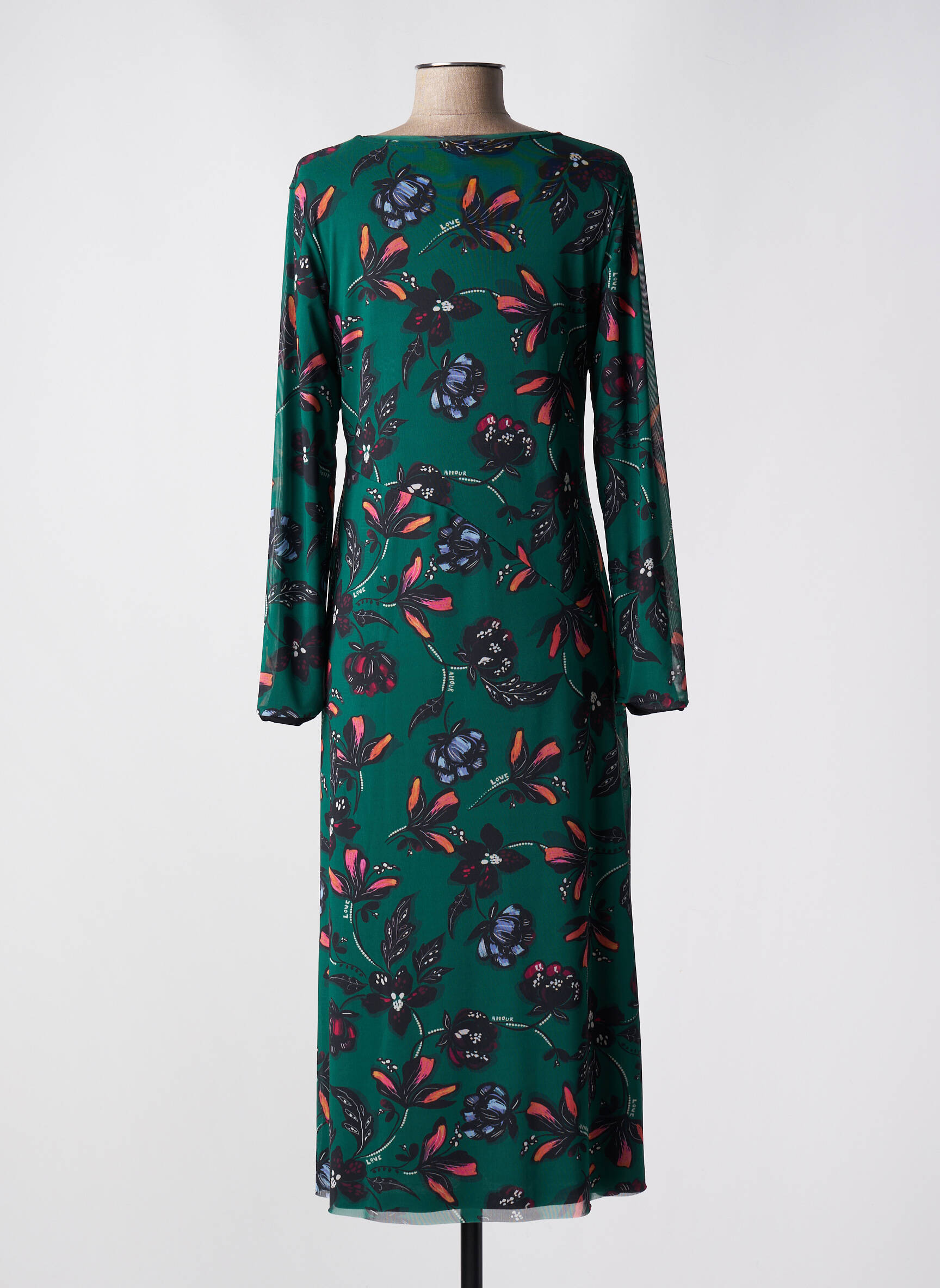 Robe Longue Imprimé Fleurs Vert Street One Femme - 2417633-vert00