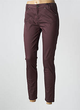 Pantalon 7/8 stretch taille basse rouge STREET ONE femme