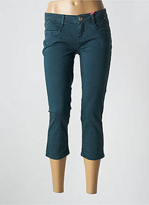 Pantacourt stretch taille basse vert STREET ONE femme