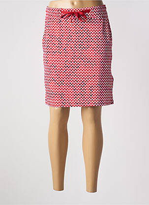 Jupe mi-longue taille haute rouge STREET ONE femme
