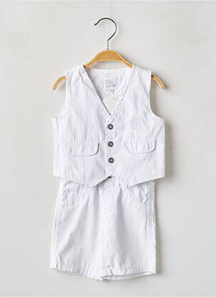 Ensemble pantalon poches blanc P'TITES CANAILLES garcon