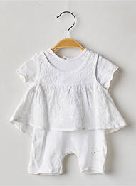 Combi-pantalon col rond manches courtes blanc WIPLALA fille