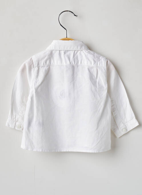Chemise manches longues blanc PETIT BATEAU pour garçon
