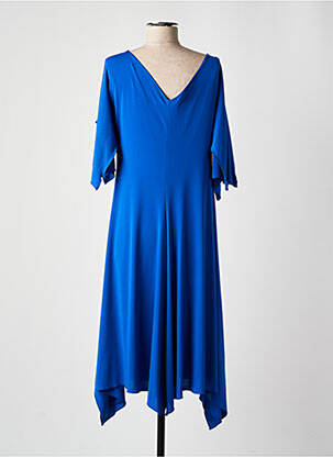 Robe mi-longue manches 3/4 manches 3/4 bleu AN II VITO femme