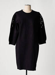 Robe pull resserrée sur le bas manches 3/4 noir ESQUALO femme