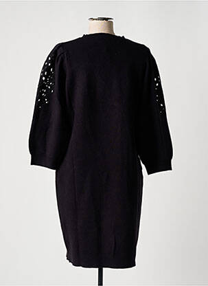 Robe pull resserrée sur le bas manches 3/4 noir ESQUALO femme