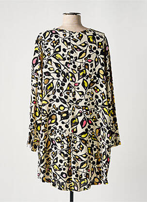 Robe courte coupe évasée manches longues beige MASAI femme