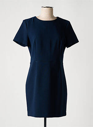 Robe courte fermeture zippée au dos manches courtes bleu CIVICO 1 femme