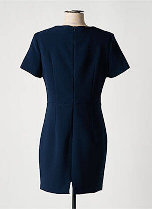 Robe courte fermeture zippée au dos manches courtes bleu CIVICO 1 femme