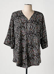 T-shirt imprimé fantaisie manches 3/4 noir OLIVER JUNG femme
