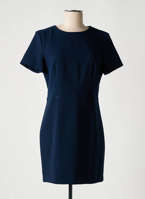Robe courte fermeture zippée au dos manches courtes bleu CIVICO 1 femme