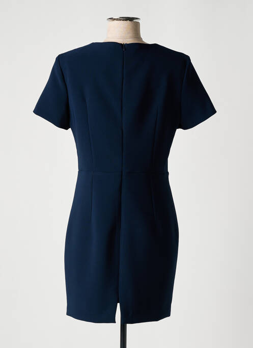 Robe courte fermeture zippée au dos manches courtes bleu CIVICO 1 femme