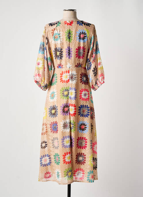 Robe longue beige TRAFFIC PEOPLE pour femme