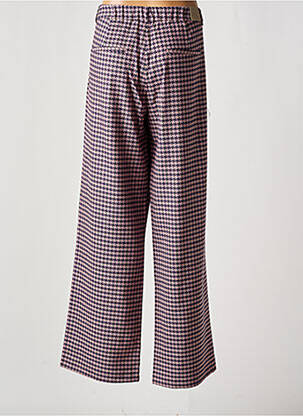 Pantalon large fermeture zippée sous rabat boutonné taille haute violet CLOUD9 femme
