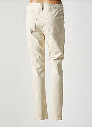Jeans coupe slim taille basse taille basse beige YEST femme