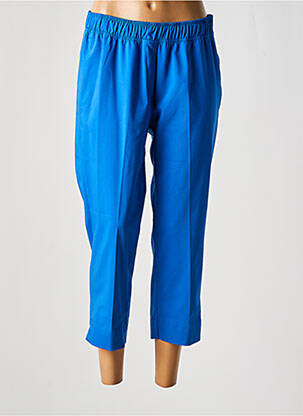 Pantacourt taille haute taille haute bleu MAT. femme