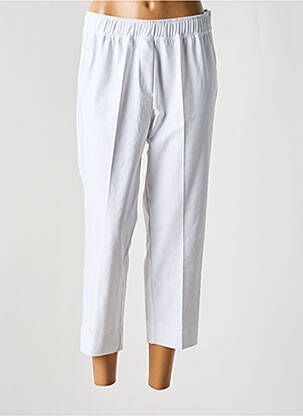 Pantacourt taille haute taille haute blanc MAT. femme