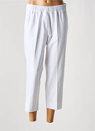 Pantacourt taille haute taille haute blanc MAT. femme
