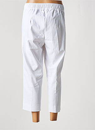 Pantacourt taille haute taille haute blanc MAT. femme