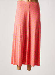 Jupe longue taille haute rose ESQUALO femme