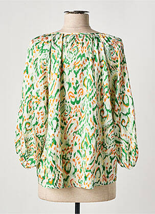 Blouse imprimé fantaisie manches 3/4 vert ESQUALO femme