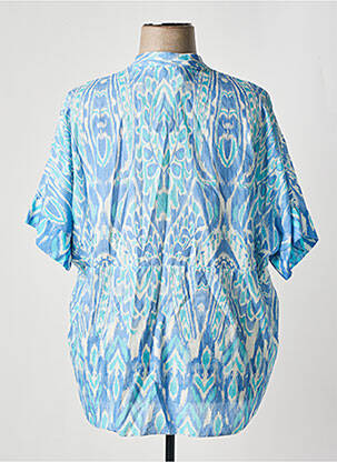 Chemisier manches courtes manches courtes bleu LAMIAR femme