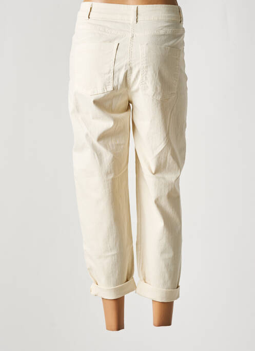 Jean coupe mom stretch taille haute beige WIYA femme