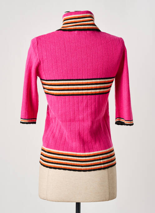 Pull col roulé rose ESQUALO pour femme