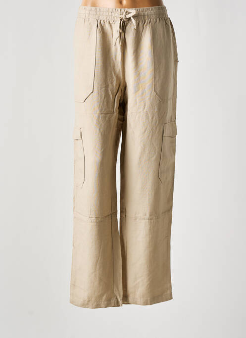 Pantalon cargo beige YEST pour femme