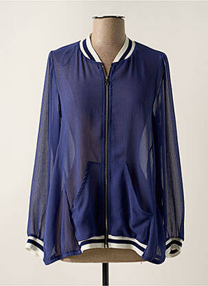 Blouson col v bleu AN II VITO femme