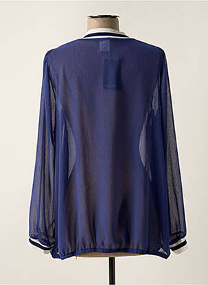 Blouson col v bleu AN II VITO femme