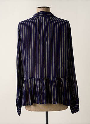 Chemisier coupe cintrée manches longues bleu MASAI femme