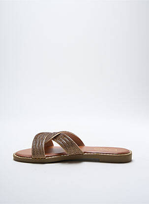 Mules/sabots tissage satiné talon plat jusqu'à 3cm or EXÉ femme