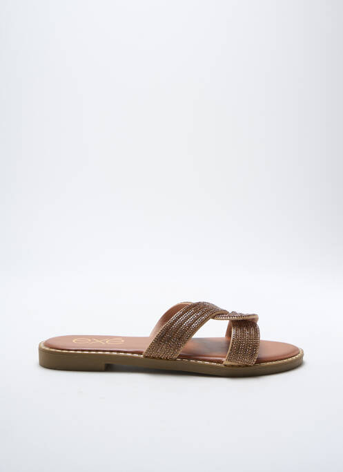 Mules/sabots tissage satiné talon plat jusqu'à 3cm or EXÉ femme