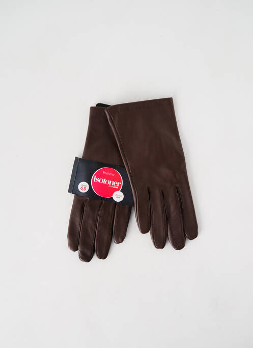 Gants marron ISOTONER pour femme