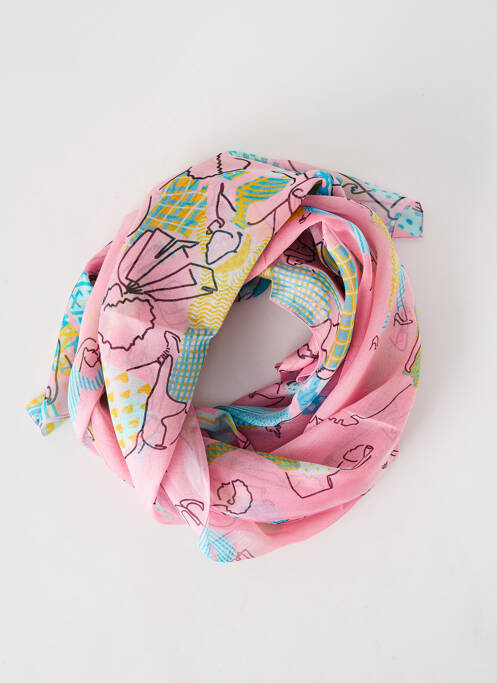 Foulard rose MALFROY pour femme