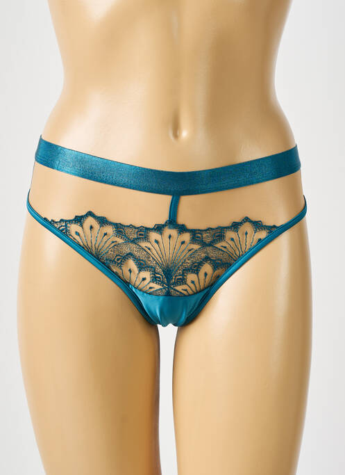 Tanga bleu JOLIDON pour femme