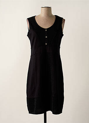 Robe mi-longue sans manche sans manche noir MALOKA femme