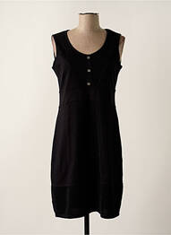 Robe mi-longue sans manche sans manche noir MALOKA femme