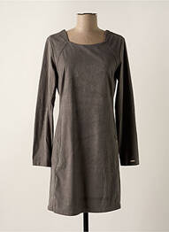 Robe courte manches longues manches longues gris MALOKA femme