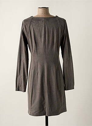 Robe courte manches longues manches longues gris MALOKA femme