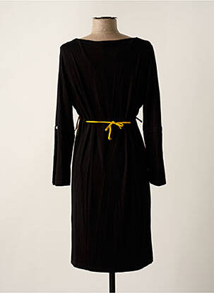 Robe mi-longue imprimé fleurs manches longues jaune MADO ET LES AUTRES femme