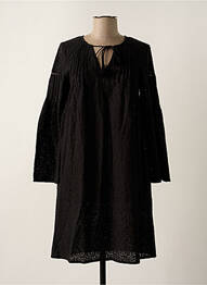 Robe courte coupe évasée manches longues noir RHUM RAISIN femme