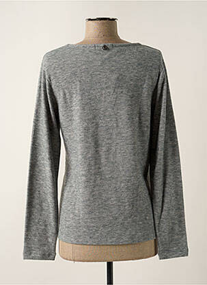 Pull tissage chiné manches longues gris MALOKA femme