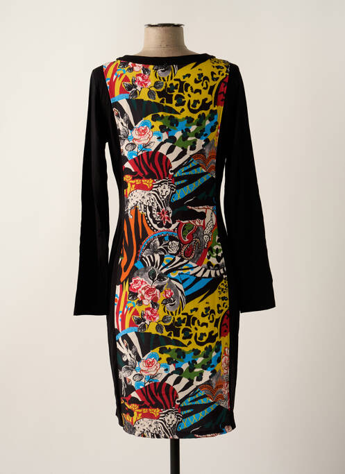 Robe mi-longue noir MALOKA pour femme