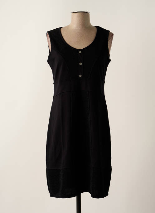 Robe mi-longue noir MALOKA pour femme