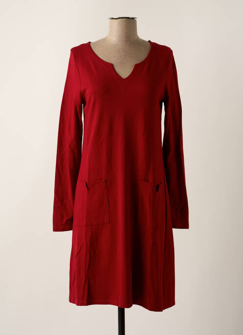 Robe mi-longue rouge MALOKA pour femme