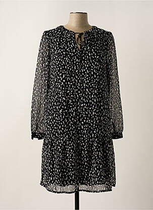 Robe mi-longue coupe fluide manches longues noir STREET ONE femme